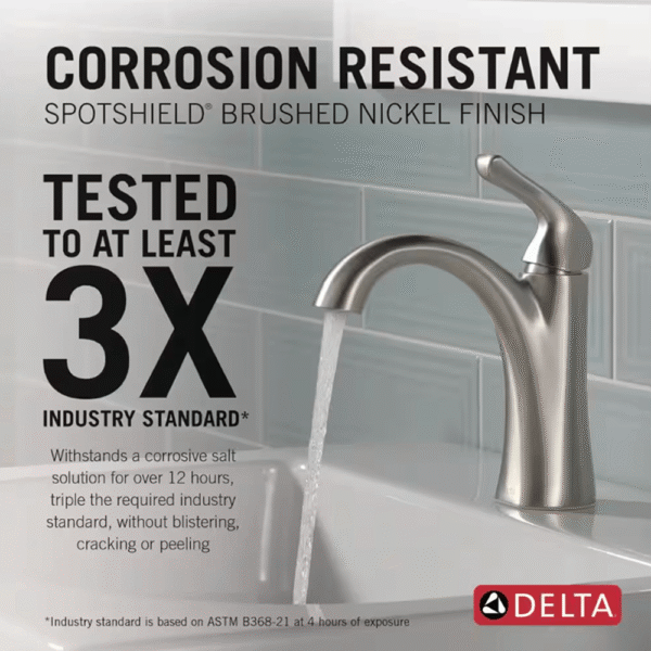 Arvo Single Hole Single-Handle Bathroom Faucet in Spotshield Brushed Nickel
